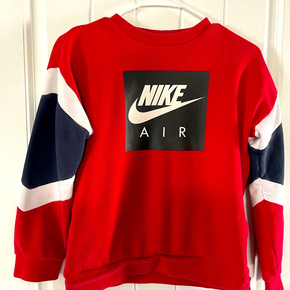 Red Nike Air Sweatshirt, Youth Medium